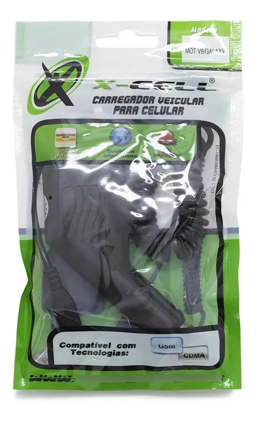 Carregador Veicular Micro Usb Cabo Espiral Mot V8 Paragalaxy