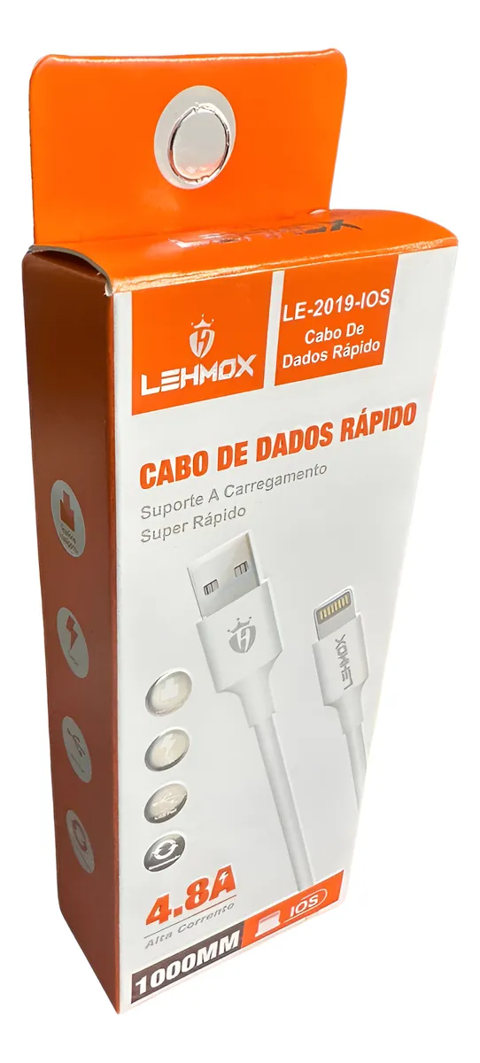 Cabo Lehmox USB  Para iPhone carga Rápido 2,0 mt LE 399