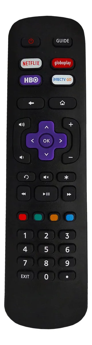 Controle Remoto Compatível Tv Semp Tcl Toshiba Roku Smart Led
